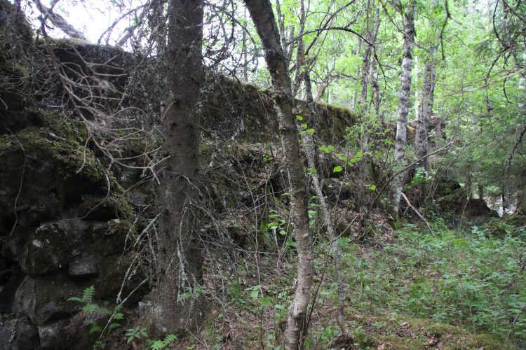 Руины плотины в деревне Леппяселькя, Хелюля, 